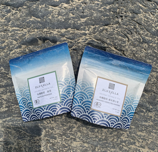 The Japanese Green Tea Powder Set | MATCHA & HOJICHA ELUXELLA